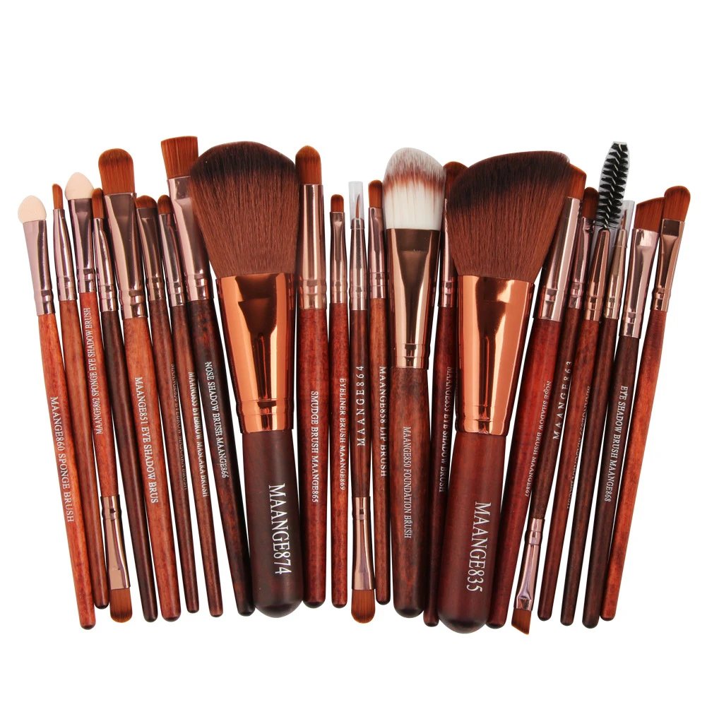 OWOSC 22Pcs Makeup Brushes Tool Set Cosmetic Powder Eye Shadow Foundation Blush Blending Natural Beauty Make Up Brush Maquiagem