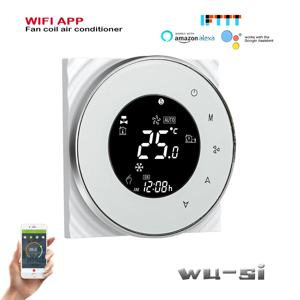 WIFI fan-coil-thermostat- 2 Rohr kühlen oder wärme, 24VAC 95-240VAC