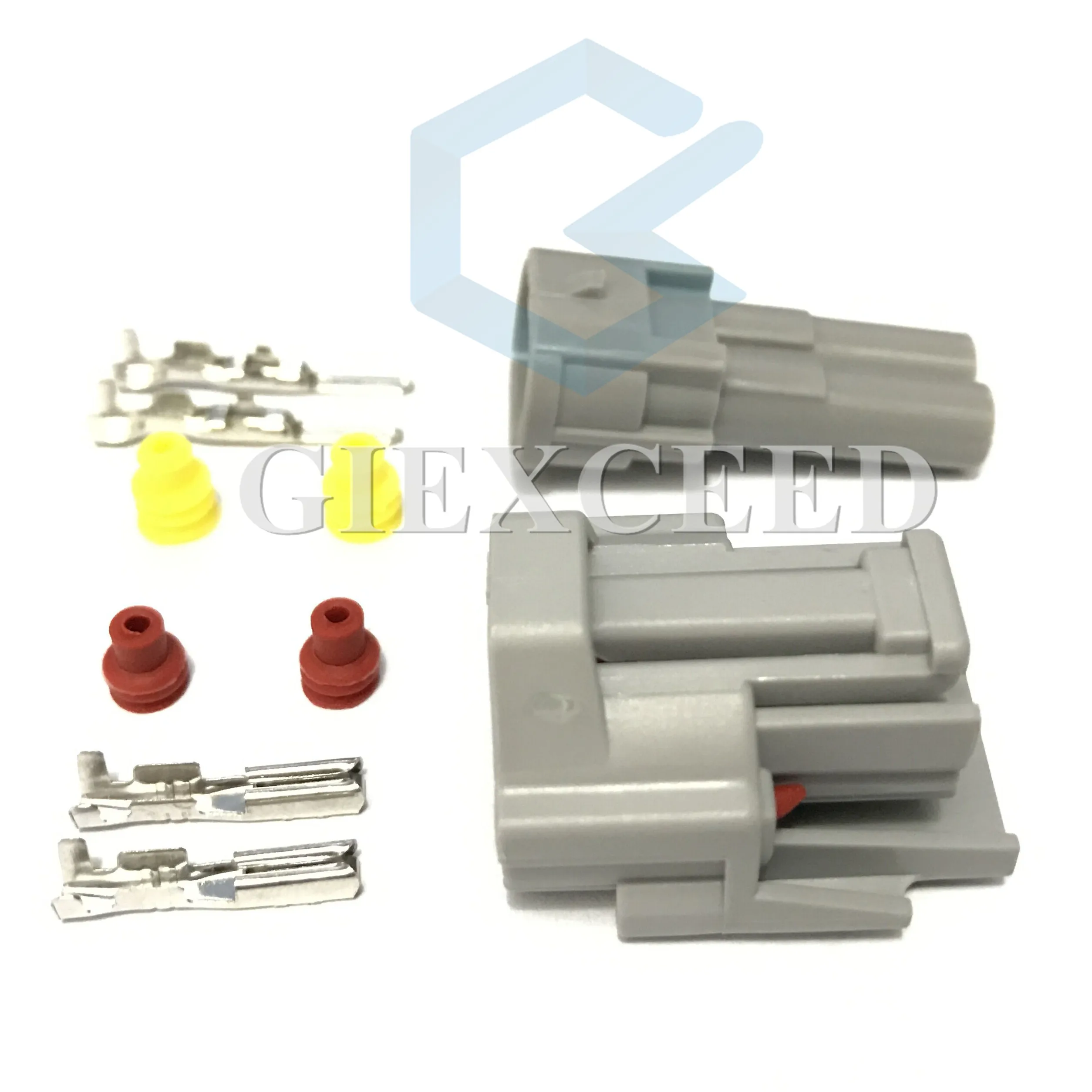 2 Sets AC Assembly 6189-0060 Nippon Denso 2 Pin Waterproof Male And Female Plug Top Slot Fuel Injector Automotive Connector