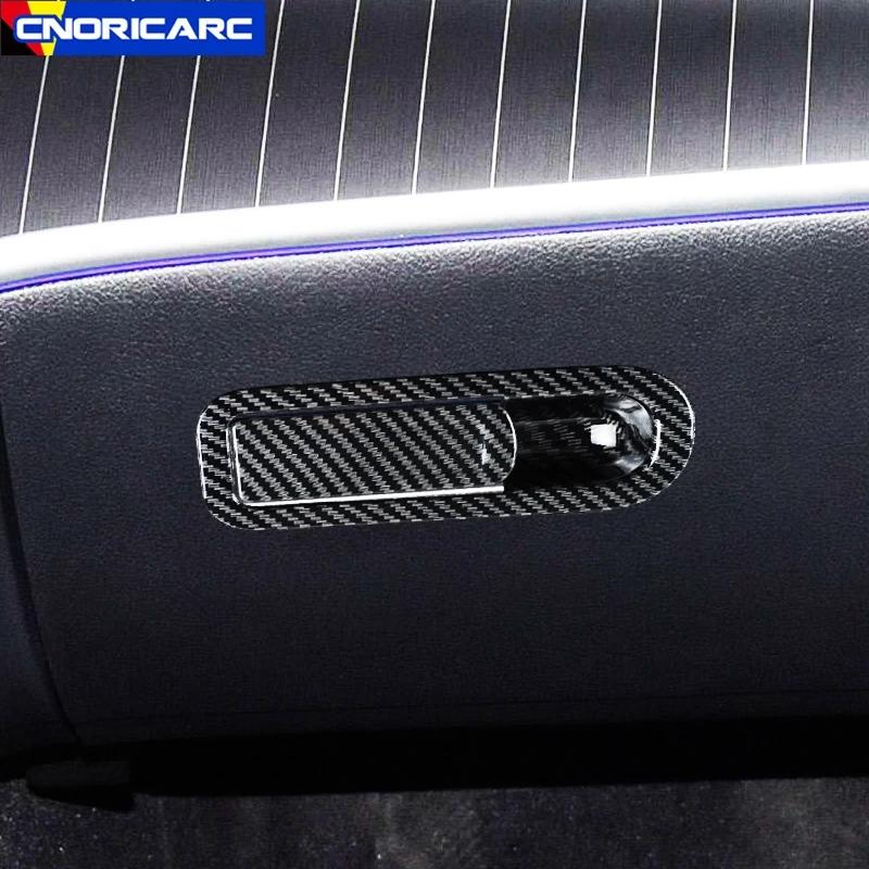 

Car Copilot Storage Glove Box Switch Sticker Trim Decoration For Mercedes Benz C Class W206 2022 Carbon Fiber Color Accessories