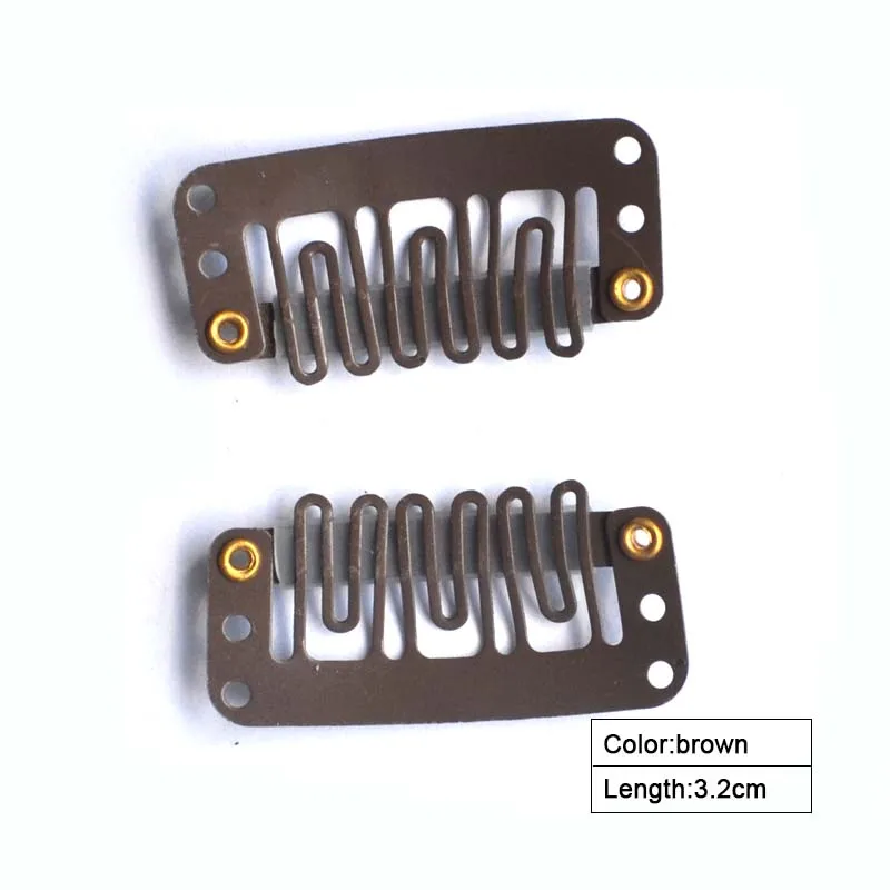 Wig Clips 100PCS 3.2cm 2.8cm U Shape Snap Clips DIY Clip-in Hair Extension Tools Hair Salon Use Clip-ins
