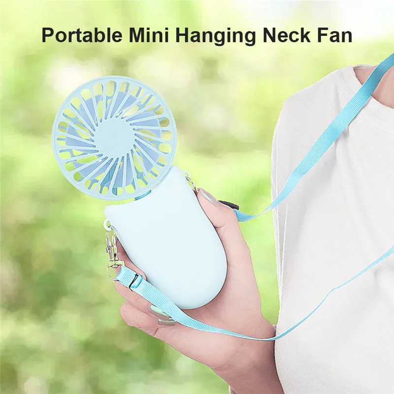Портативный мини-вентилятор с подвесной шеей, летний портативный Электрический кулер с зарядкой от USB для дома, путешествий, офиса