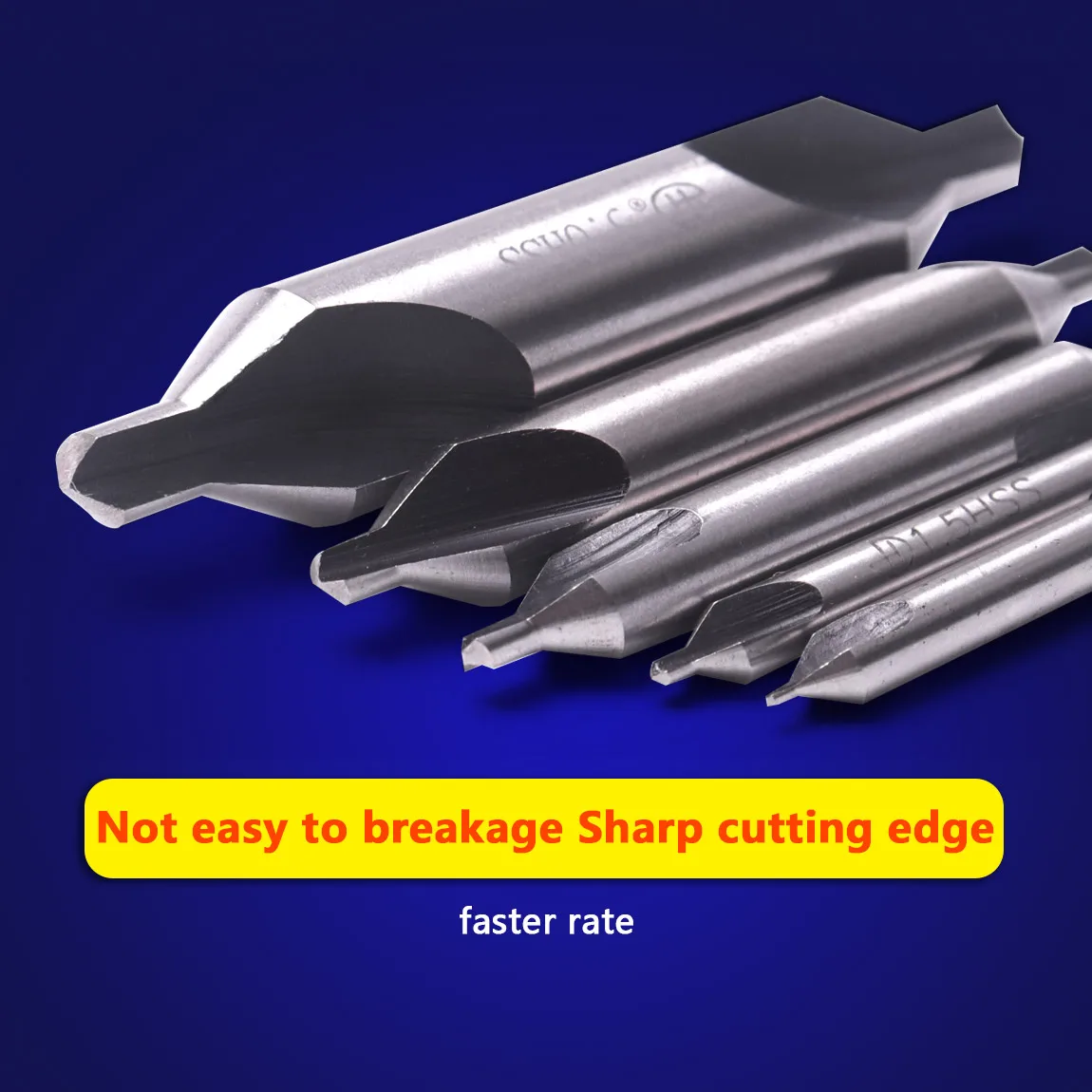 5Pcs Standard 60 Grad HSS Combined-Center Bohrer 1/1.5/2.5/3.15/5mm Senker Bohrer Mit Doppel Ende Härte HRC65