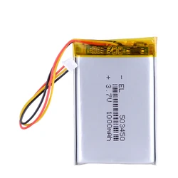 Jst1.25 mm 3pin 523450 3.7V 1000mAH 503450 akumulator litowo-jonowy do zestawu słuchawkowego dvr Void Void RGB