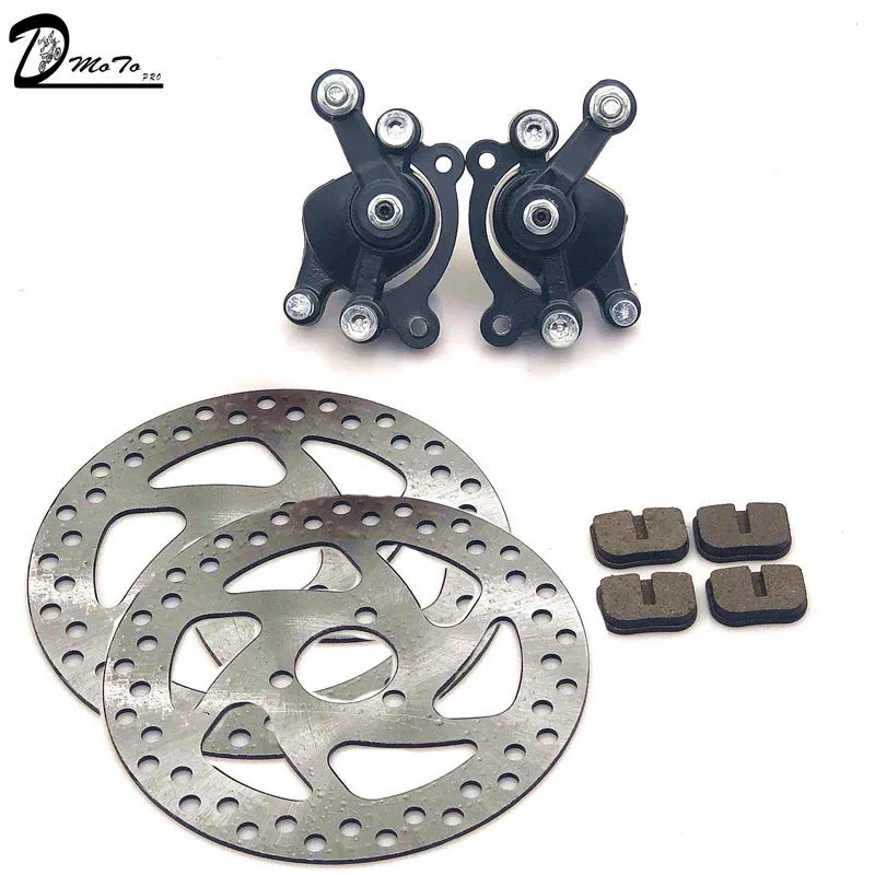 49CC Brake Disc Plate Gas Mini Dirt Bike Rear Disc Brake Caliper Kit 140mm and Friction Plate Rotors Electric Scooter ATV