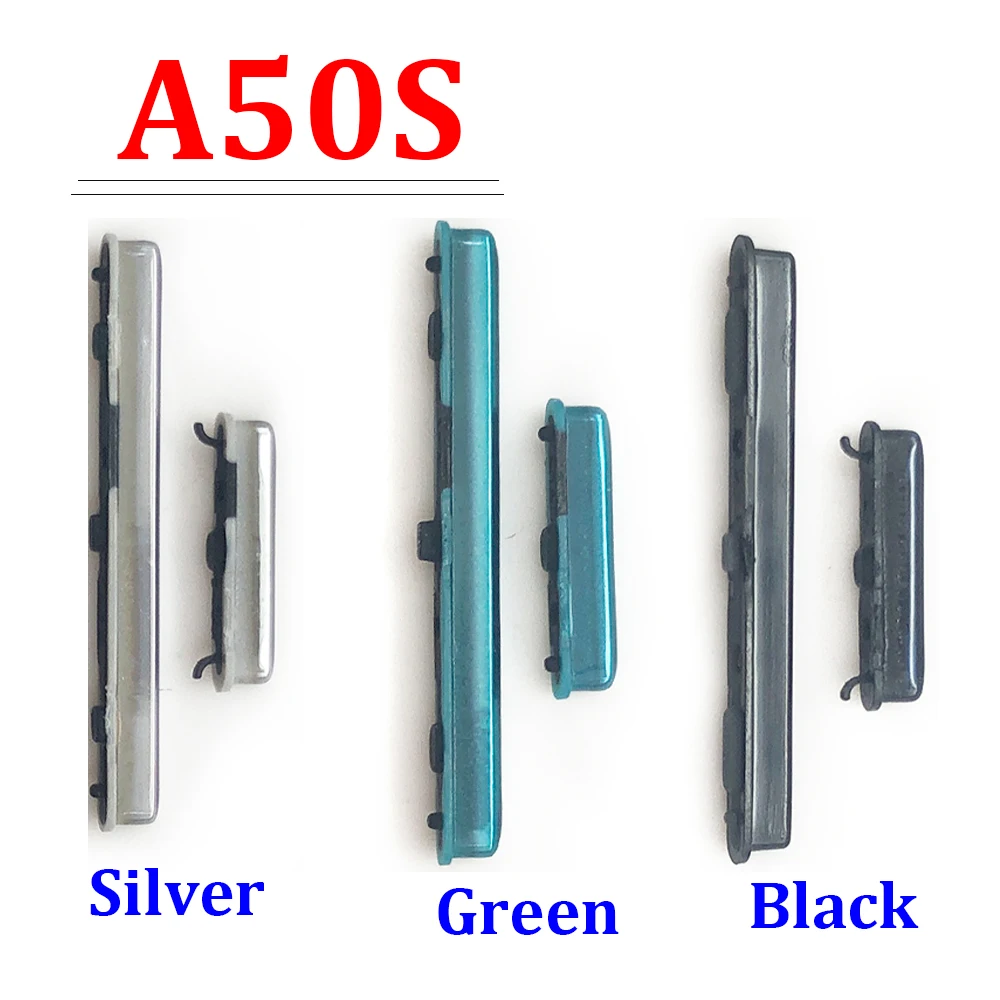 50Pcs，NEW Power Button + Volume Side Keys Power and Volume Buttons Replacement For Samsung A10S A21S A30S A50S