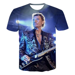 Johnny Hallyday 3D Printed T-shirt Men Women Hip Hop Streetwear Oversized T-shirts Fashion Casual Style Short Sleeve Tshirt