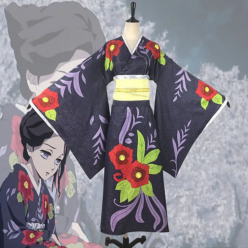 

HISTOYE Young манга Kimetsu no Yaiba Demon костюм убийцы Тамайо косплей одежда кимоно для женщин Хэллоуин костюм вечерние