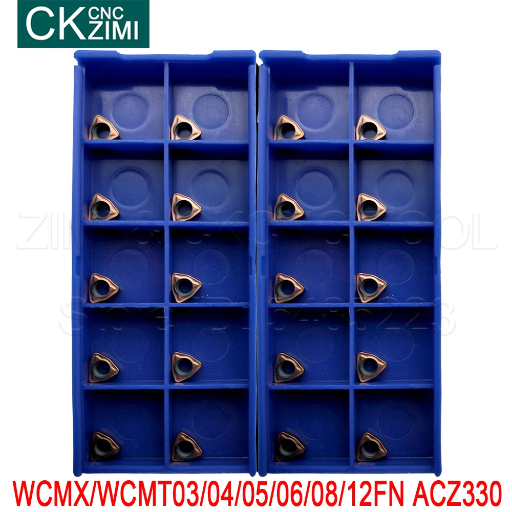 WCMX030208FN WCMX040208FN WCMT050308FN WCMT06T308FN WCMT080412FN ACZ330 Karbida Sisipan CNC Mengubah Alat WCMX T U Bor Sisipan