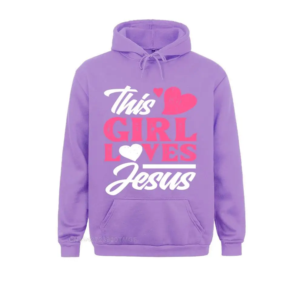 Latest Male This Girl Loves Jesus - Cute Christian Girl Pullover Hoodie Normal Hoodies Father Day Hoods Long Sleeve