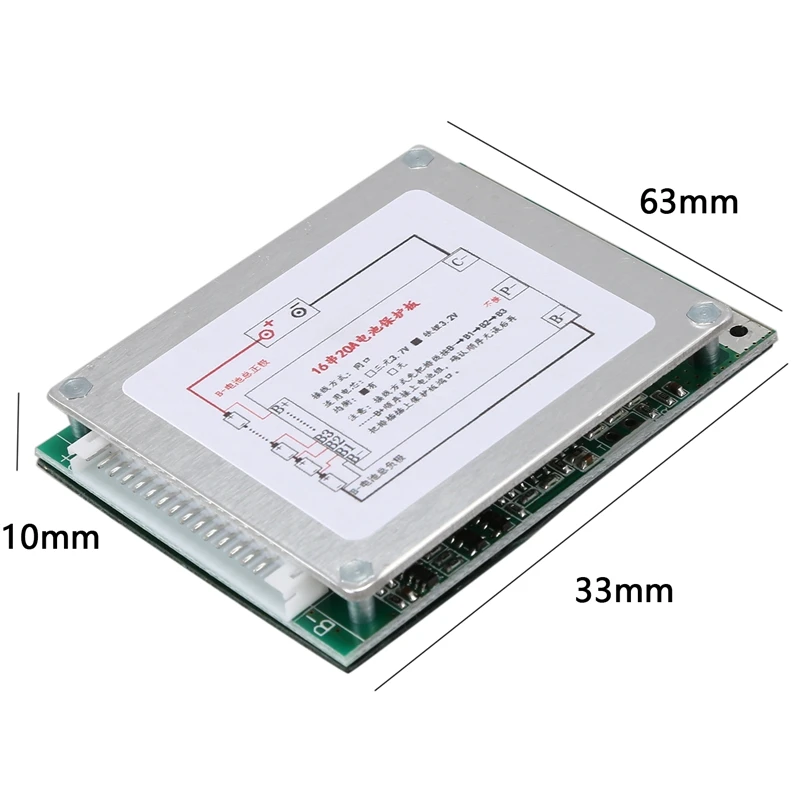 16S 48V 20A 18650 LiFePo4 tablica zabezpieczająca baterię BMS PCB z balansem dla e-bike EScooter