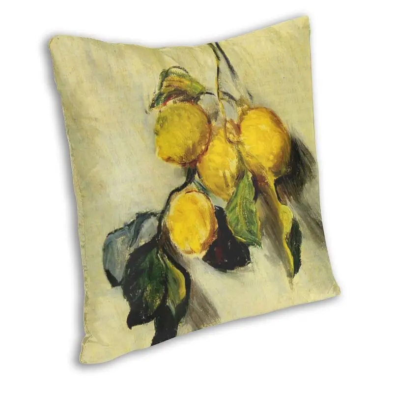 Branch Of Lemons Cushion Covers Sofa Home Decorative Claude Monet Painting Square Pillow Cover 45x45