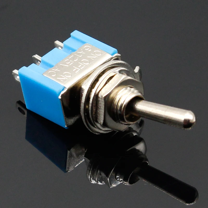 5pcs/lot Mini MTS-103 3-Pin SP3T ON-OFF-ON 6A 125V 3A250VAC Toggle Switches Good Quality Free Shipping