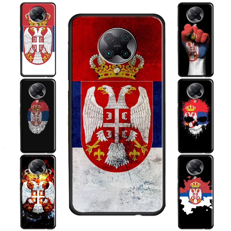 Serbia Flag Cover For POCO F3 X3 GT F1 F2 M3 M4 X4 NFC X3 Pro Case For Xiaomi 12 10T 11T Pro Mi 11 Lite