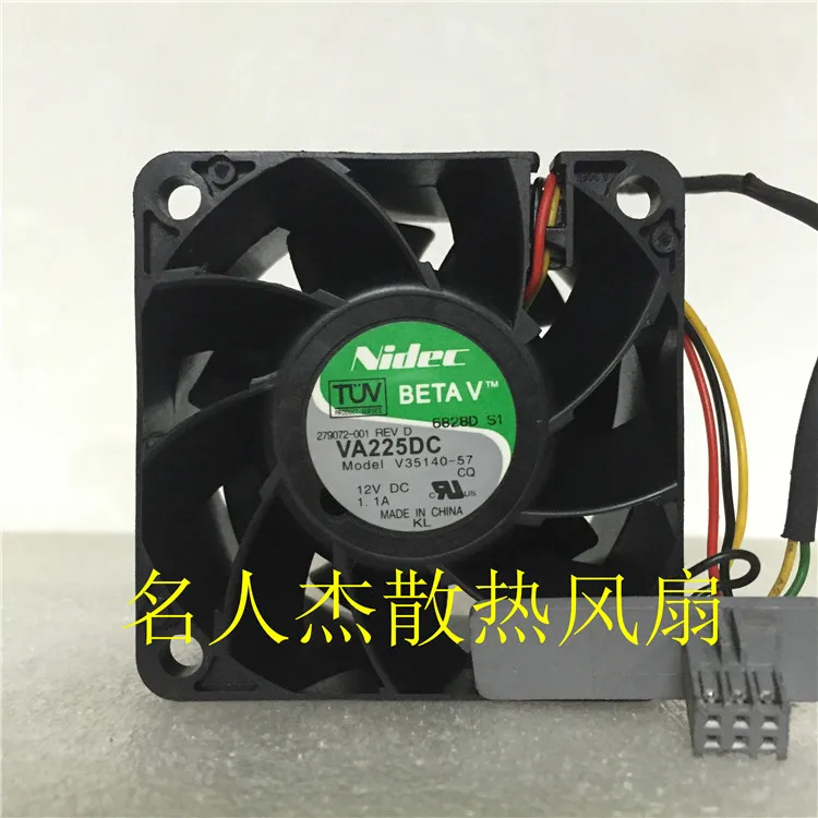 

Nidec VA225DC V35140-57 DC 12V 1.1A 60x60x38mm 3-Wire Server Cooling Fan