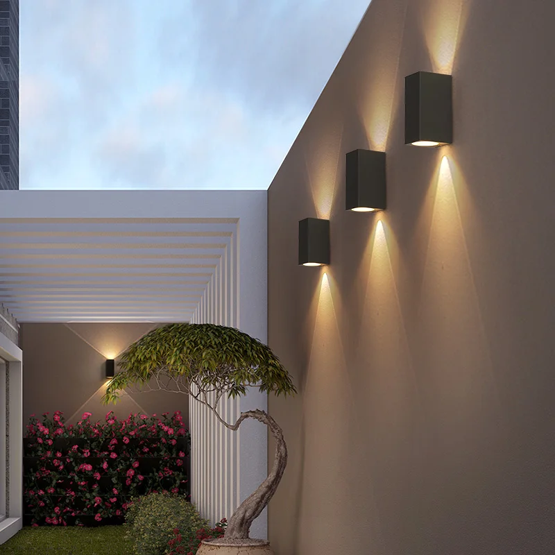

5W 10W IP65 Waterproof indoor outdoor Led wall lights up down Led Wall Lamp Surface Mounted Cube Garden Porch Light