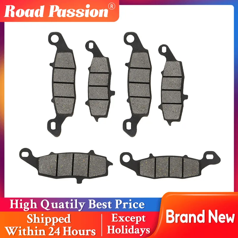 Road Passion Motorcycle Front and Rear Brake Pads For KAWASAKI ZR750 KZ1000 VN1500 VN1600 VN1700 Vulcan  KLE650 ER-6F Z750 ZR750