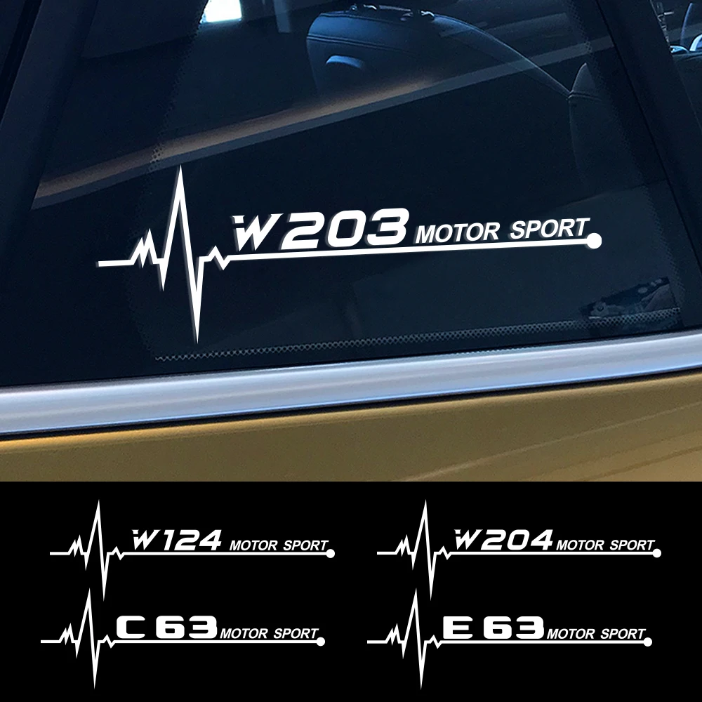 

2PCS Side Window Stickers For Mercedes Benz W124 W203 W204 A35 A45 C43 C63 CL CLA35 E63 S63 SLS Auto Accessories Vinyl Decals