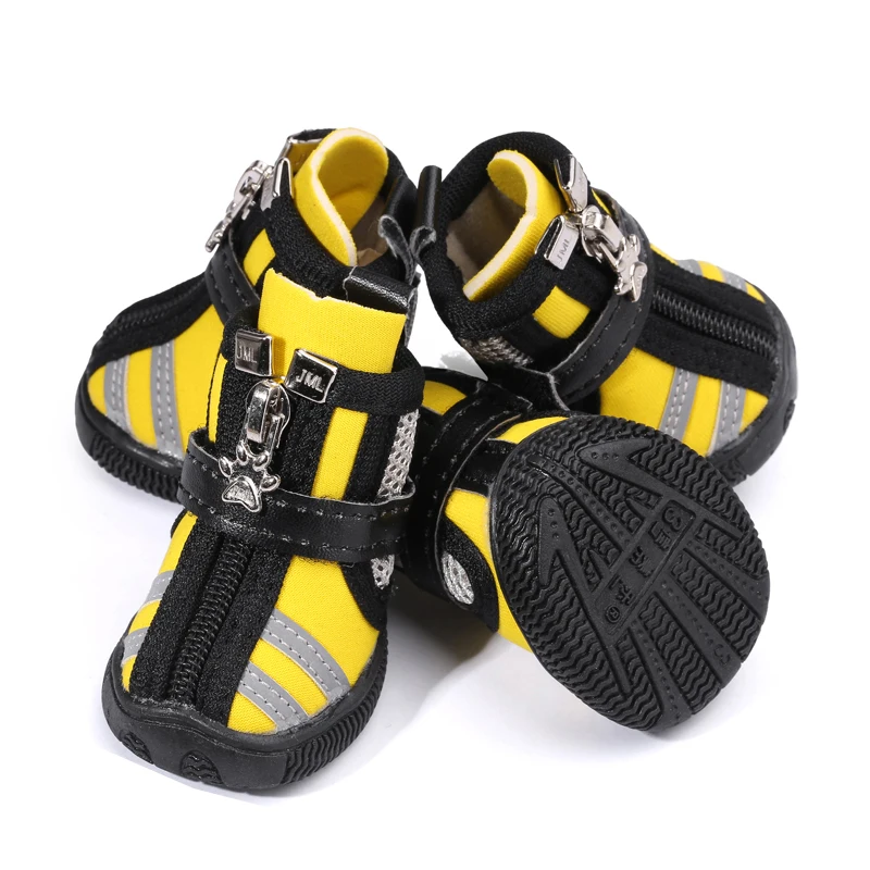 Breathable Mesh Fabric Dog Shoes Fashion Casual Non Slip Warm Outdoor Walk Pets Shoes Comfortable For All Season Use Dogs Boots