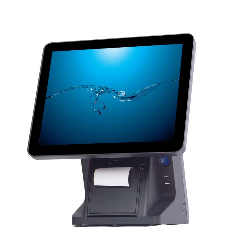 Black 15inch touch pos screen POS machine all in one for Multiple-use