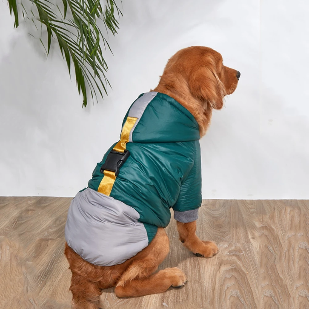 Waterdichte Grote Honden Jas Winter Grote Hond Kleding Super Warm Dikker Huisdier Jas Voor Grote Honden Kleding Patch-Work overalls