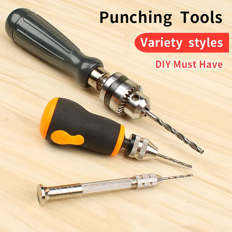 Manual Hand Drill High Quality Alumnium Ally Hand Twist Drills for Jewelry Craft Woodworing DIY Mini Micro Tools With Drill Bits