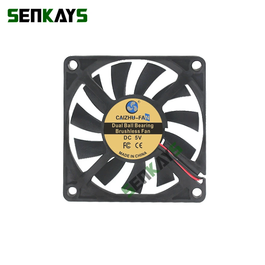 듀얼 볼 베어링 7010 70MM 70*70*10MM DC 5V 12V 24V 초박형 USB 냉각 팬 컴퓨터 CPU 냉각 팬 노트북 냉각 팬 2pi 썸네일 6