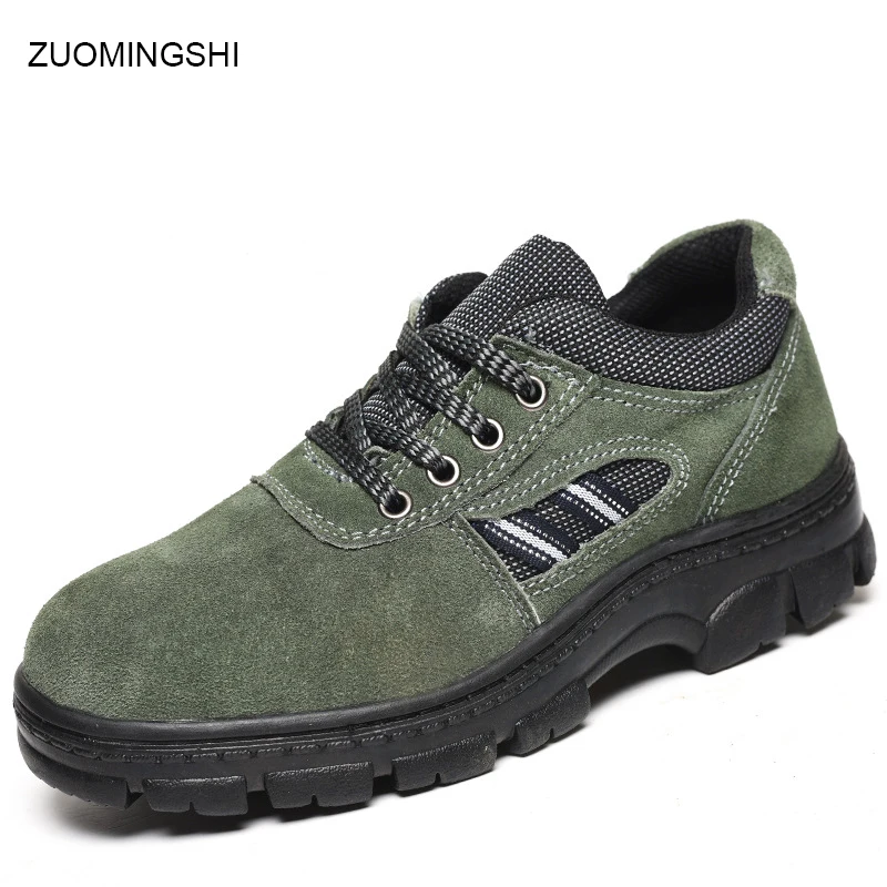 Leather Safety Shoes Men Security Shoes Work Shoes  Men Anti-smashing, Anti-piercing, Anti-skid   Work & Safety  Round Toe