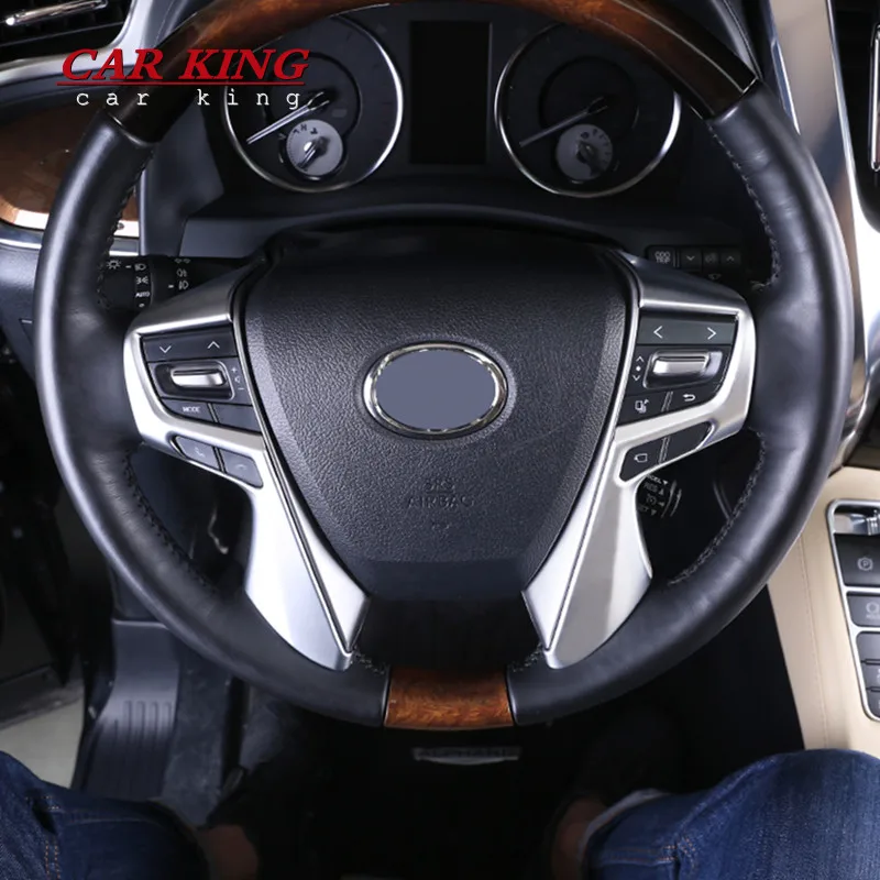 For Toyota Alphard Vellfire 2016 2017 2018 2019 2020 Car Detector Stick Styling ABS Matte Steering Wheel Interior Decoration