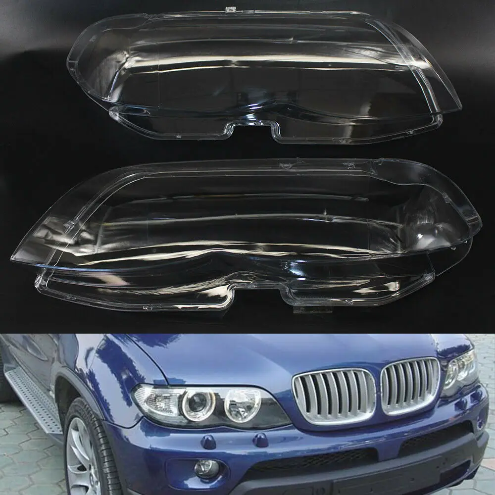 

For BMW X5 E53 2004-2007 Car Headlight Clear Lens Cover Replacement