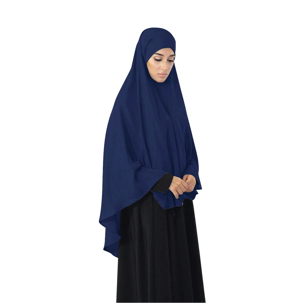 Muslim Women Long Hijab Khimar Ramadan Islamic Prayer Garment Headscarf Overhead Nikab Nikab Burqa Caftan Shawls Wrap Scarf Robe