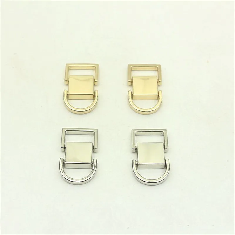 

20pcs Alloy Double D Ring Square Buckle Bags Side Clamp Strap Hook Chain Hang Buckles DIY Luggage Screw Clasp Hardware Accessory