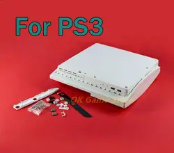 1set/lot High Quality Replacement For playstation 3 PS3 Slim White Black Full Housing Shell Cover Case for PS3 Slim