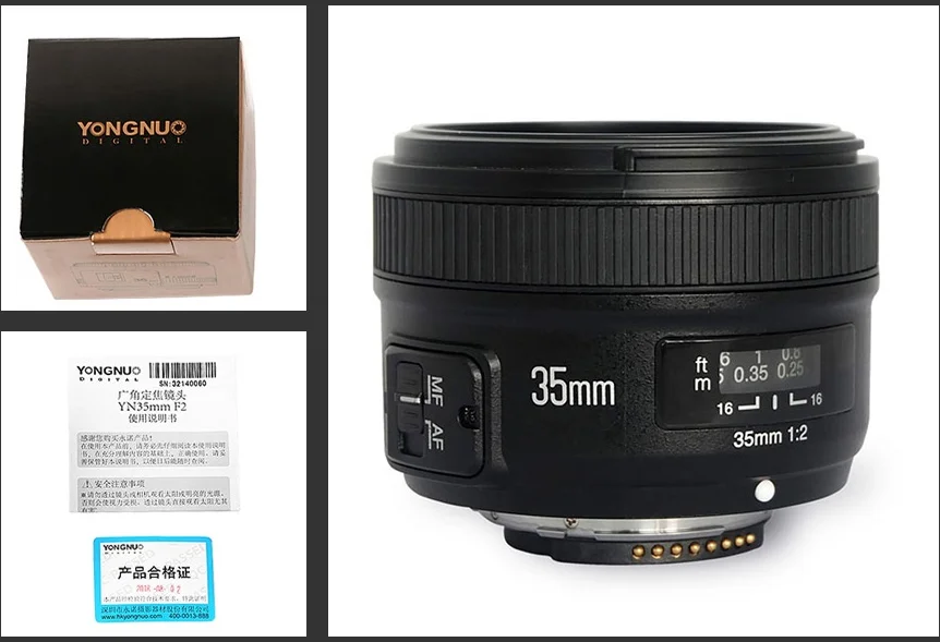 Imagem -06 - Yongnuo Yn35 mm F2.0 Lente Grande Angular Grande Abertura Lente de Foco Automático para Canon ef Dslr Câmera Como 6d 70d 5d2 5d3 600d 60d