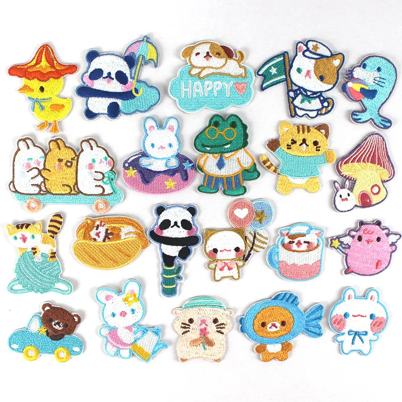 1pc Cute Embroidery cloth Sticker Badge Decoration for Clothes Caps Bags