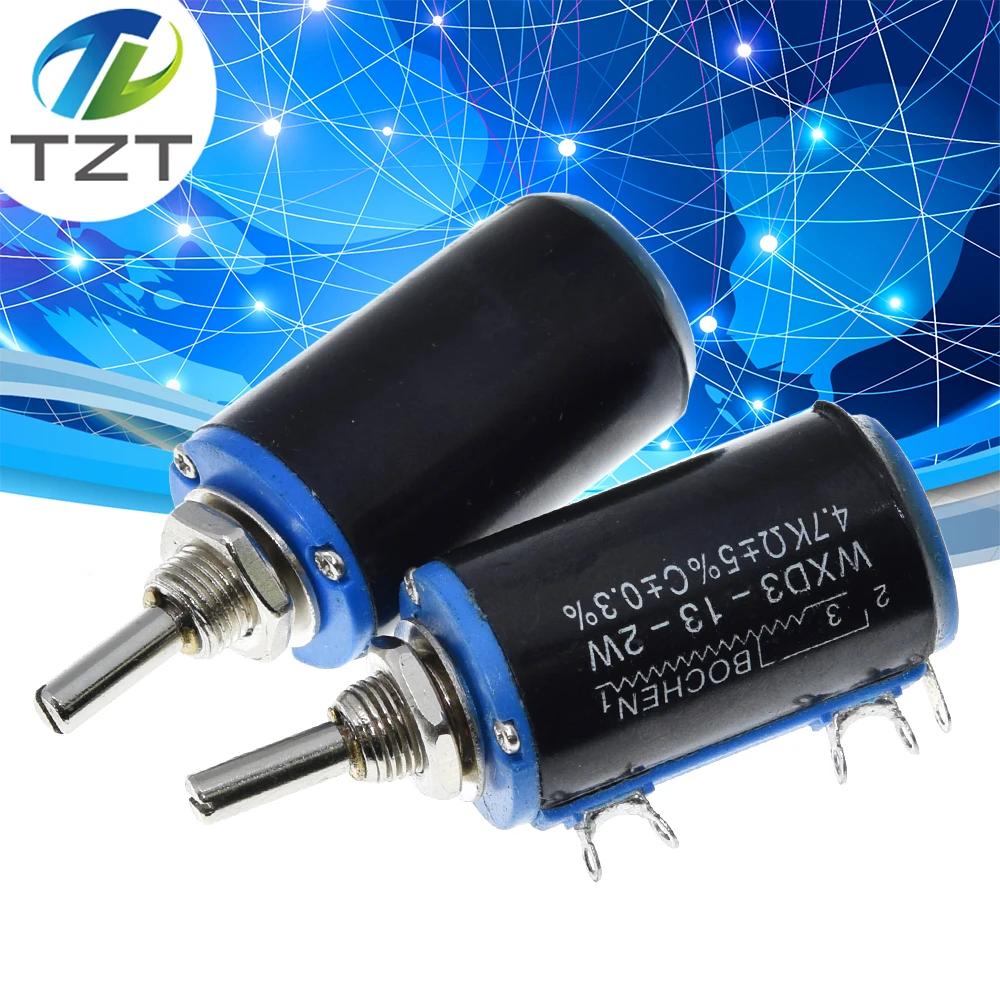 

WXD3-13-2W 10K 100/220/470/680 ohm WXD3-13 2W Wirewound Multi-Turn Potentiometer 1K 2.2K 4.7K 5.6K 6.8K 47K 100K rotary switch