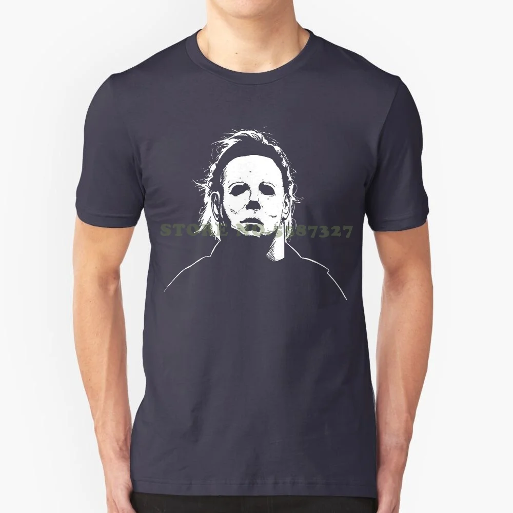 Male Designing T Shirt Michael Myers Halloween Movie Mask Men's T Shirt Ships From Ohio Usa