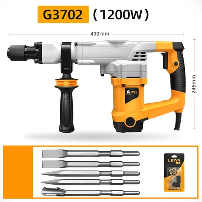 고출력 헤비 임팩트 전기 해머 2580W 220V 콘크리트 차단기 30 초 빠르게 벽을 깨뜨립니다 360 도 회전 전동 공구