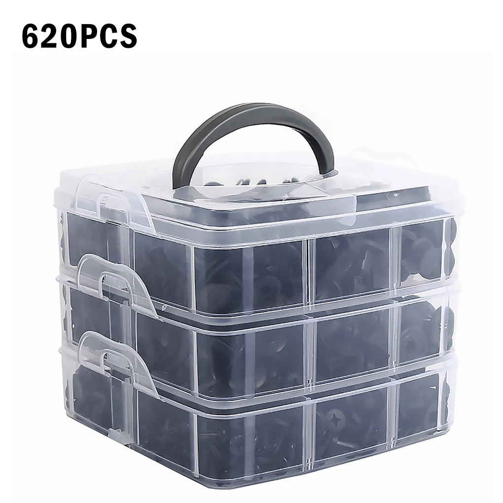 

620pcs/Box Car Fastener Clips Mixed Car Fasteners Door Trim Panel Auto Bumper Rivet Retainer Push Engine Cover Fender