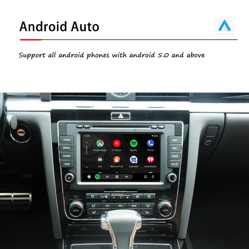 Wireless iPhone Apple CarPlay in RNS810 per Volkswagen Phaeton Android Auto Phone Mirroring Activator Unit