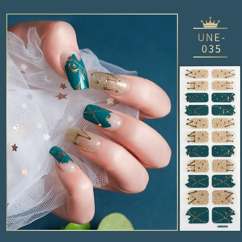 Adhesive Nail Stickers Set Transperant Nail Polish Stickers Fashion Nail Art Accessories Decor Stickers for Nails