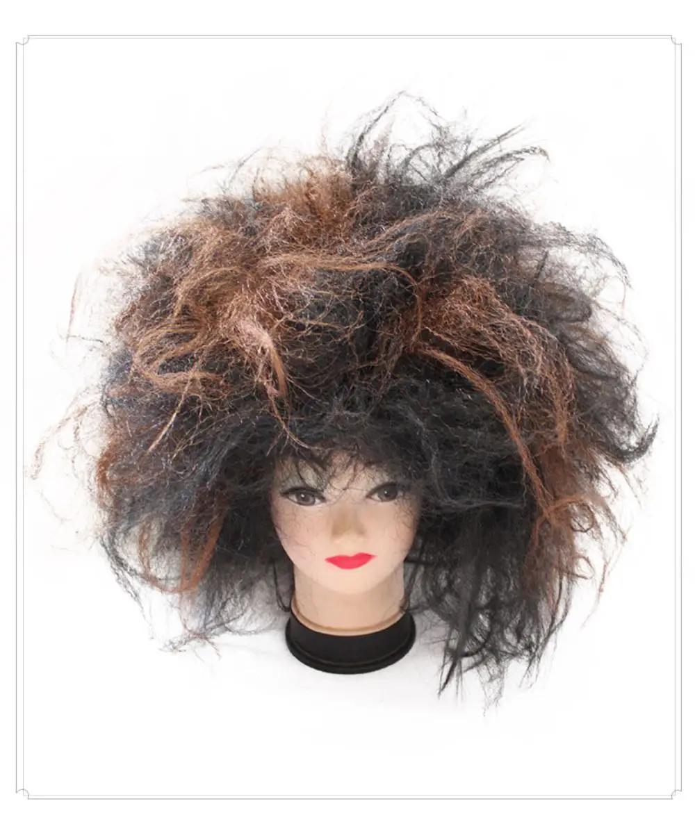 Big-haired exaggeration funny wig Performing props