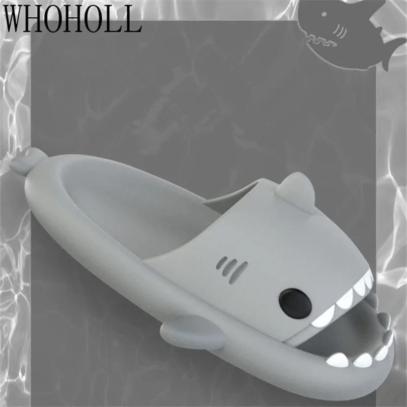 

Parent Child Shark Slippers Men's Summer Home Indoor Antiskid Bathroom Women Thick Bottom Home Cool Slippers Wear