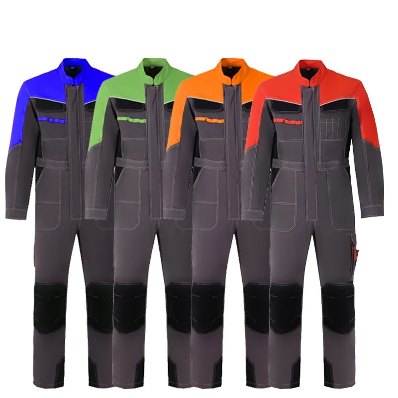 Mens Work Clothing Coverall Summer Breathable Long Sleeve Worker Overalls Durable Factory Worker Jumpsuits Auto Repair Uniforms