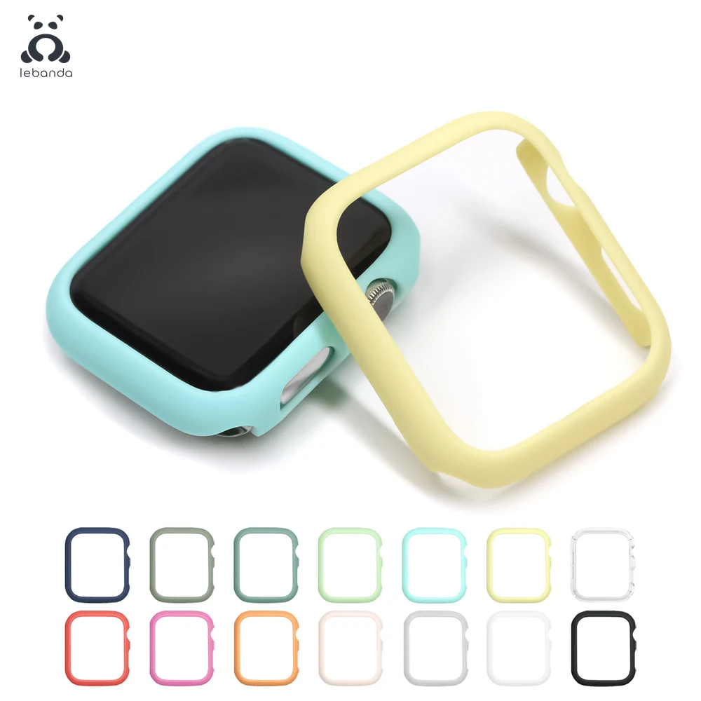 Lebanda Candy cover for Apple Watch ultra series 8 7 6 SE 54 hard frame PC case for iWatch bumper accessories ultra-thin 41 45mm