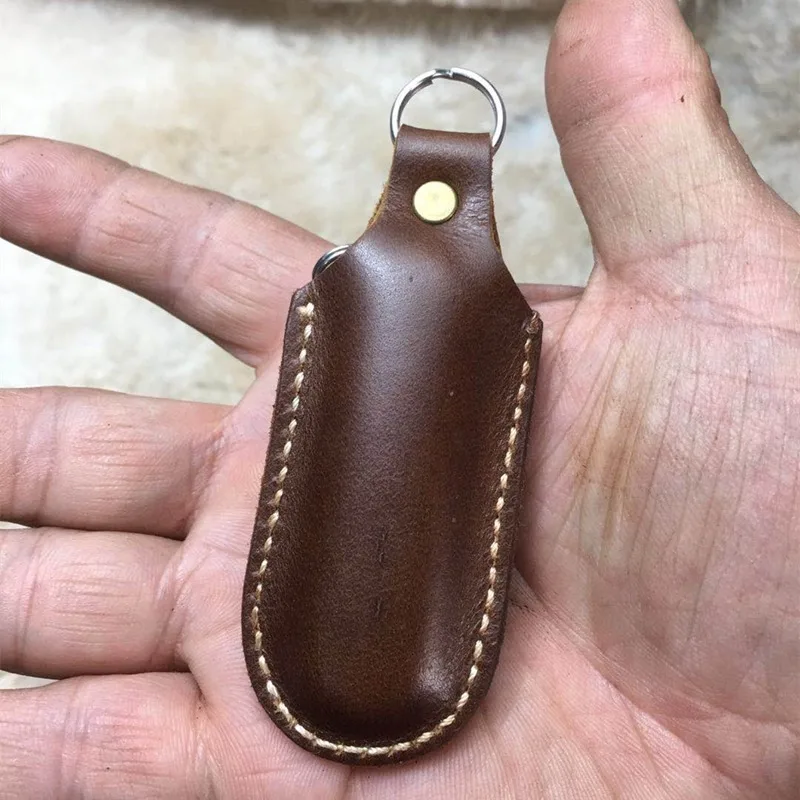 Genuine Leather Case Scabbard for Outdoor Folding Tool Shell, Password Wigo, Happest Storage Case, 58mm, 84mm, 91mm, 111m