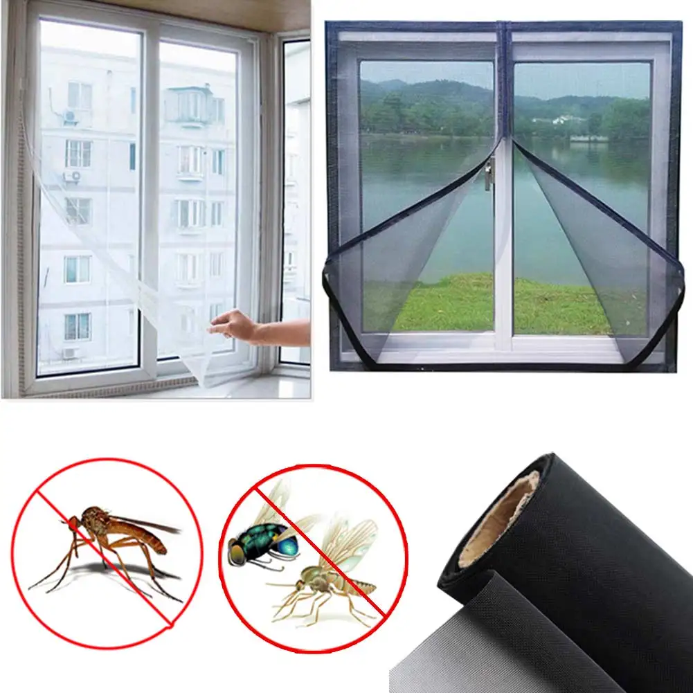 

DIY Insect Window Screen Flyscreen Curtain Mosquito Bug Mesh Screen household Self-Adhesive screen mesh Insect Net Bedroom