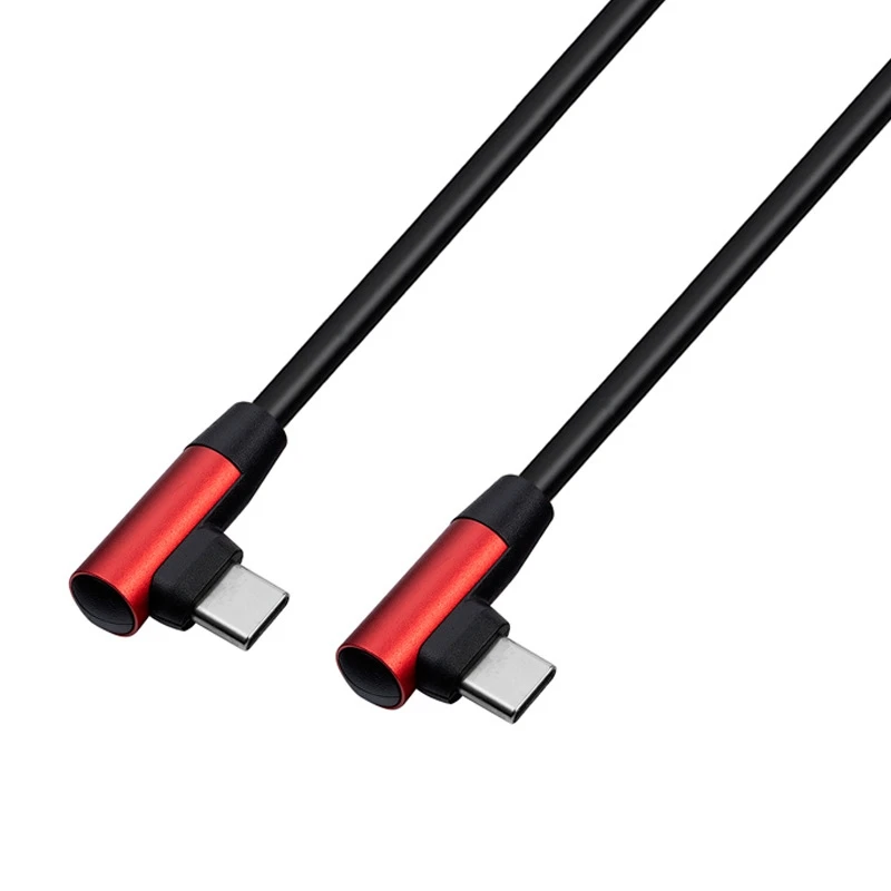 Type-c to Type-c Cable Male to Male USB C 20V 3A 60W PD Quick Charge Fast Charging Cord 90 Degree Right Angle Wire Mobile Phone