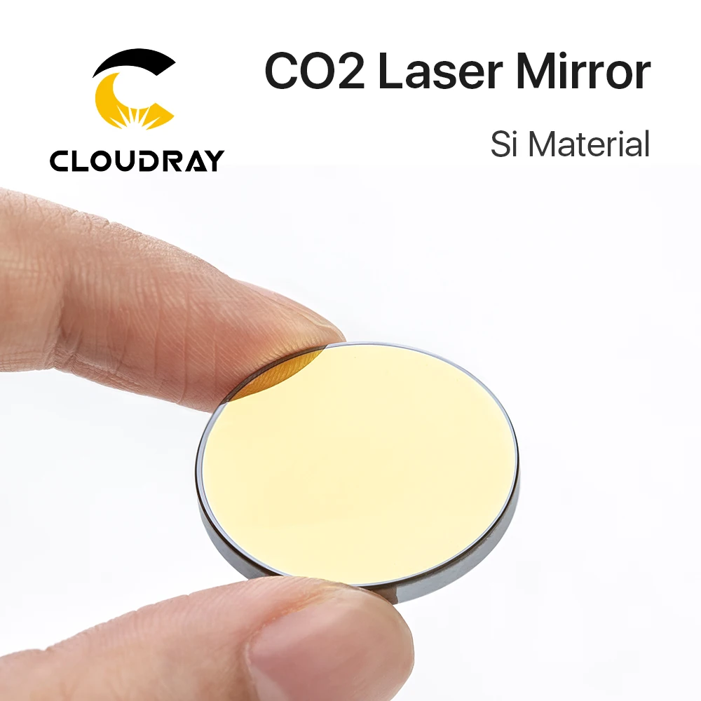 Imagem -02 - Cloudray-lentes Refletoras de Silício Banhado a Ouro Espelhos Reflexivos si para Gravador a Laser Lente Laser Co2 Dia 19 20 25 30 38.1 mm