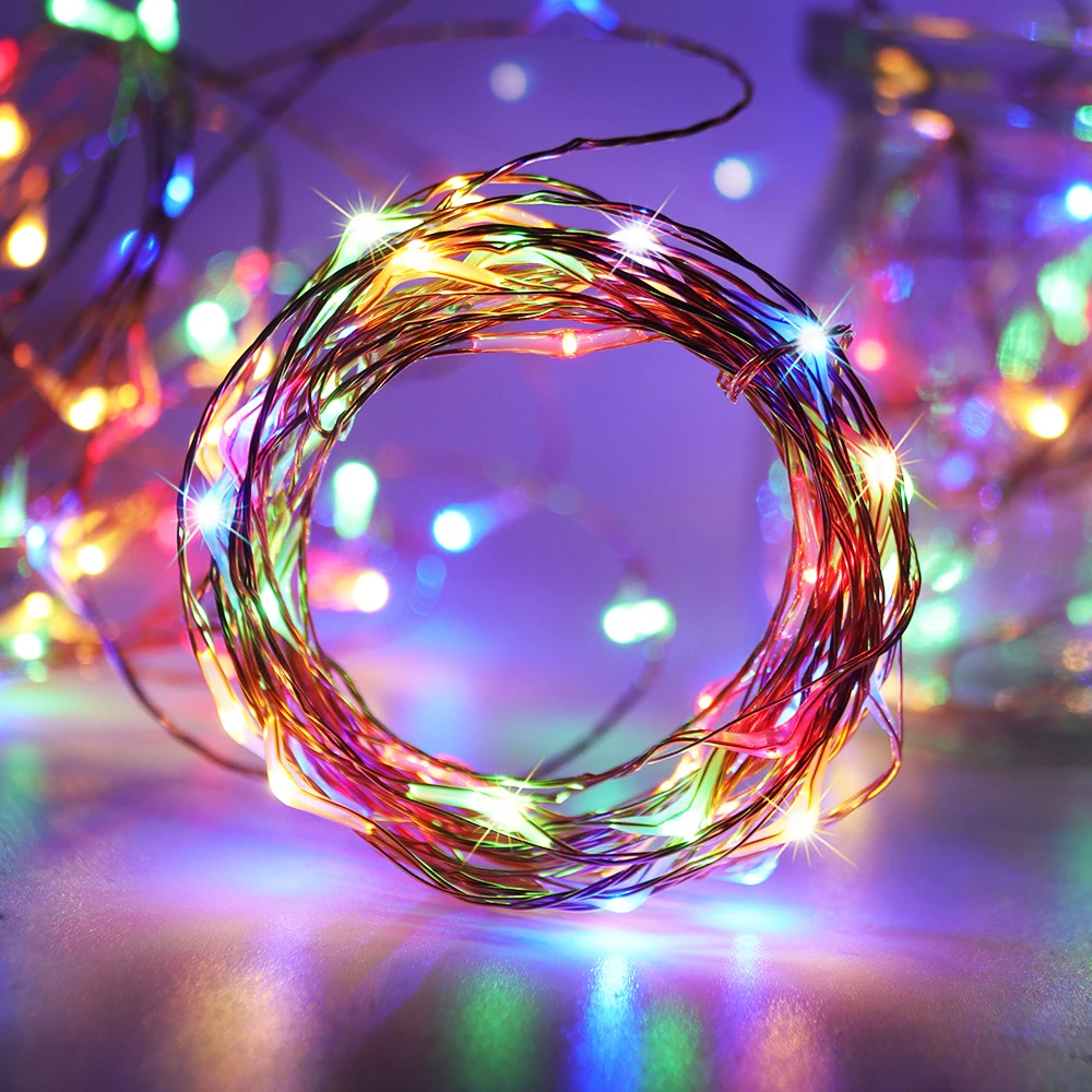 Christmas LED String Light Fairy Lights 12V with Remote Dimmer 300 LED Warm White RGB 10m 20m 30m US EU UK AU Kit Holiday Lamp